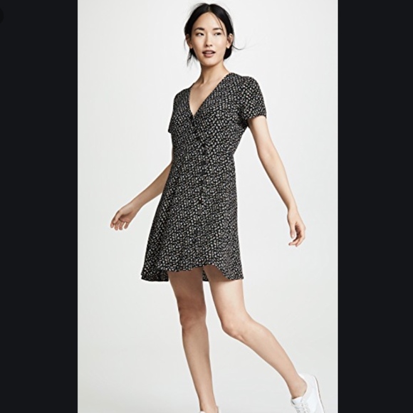 Madewell Button-Wrap Dress in Playground Posies - Picture 2 of 7